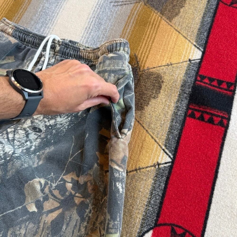 Vintage Mossy Oak Field Staff Camo Camouflage Sweatpants Size Medium Gym Lift - Picture 5 of 7
